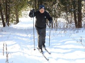 Bob Muraska cross-country skis on one of the BioSki trails in Sudbury, Ont. on Wednesday January 26, 2022. John Lappa/Sudbury Star/Postmedia Network