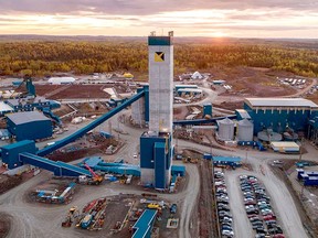 This aerial image shows the Alamos Gold-owned Young-Davidson Mine in Matachewan. SUBMITTED PHOTO