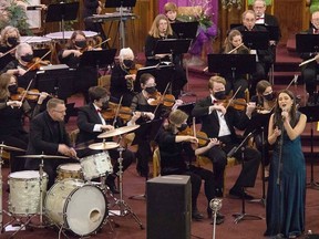 Timmins Symphony Orchestra's last live performance in front of an audience was Saturday, Dec. 11. The concert featured guest vocalist Céleste Lévis, seen on the right.

Supplied/Karina Miki Douglas-Takayesu