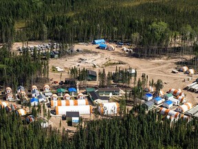 A big hurdle for mining operations looking to begin in Northern Ontario is to deal with its sheer vastness, and the fact it is largely undeveloped. One of those undeveloped, mineral-rich areas is the so-called Ring of Fire located in the James Bay lowlands. This is an aerial photo of a remote camp of Noront Resources in that region.

Supplied