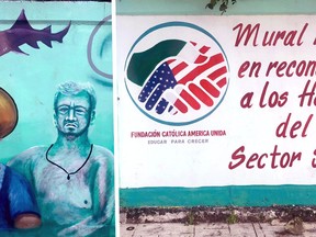 A Mexican mural made in recognition of the heroes of the health sector. (Submitted)