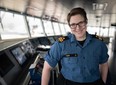 Lieutenant (Navy) Lisa Tubb, of Mitchell, on the bridge of HMCS Harry DeWolf while anchored in Panama City, Panama in late November, 2021 while deployed on Operation CARIBBE.  JACEK SYZMANSKI