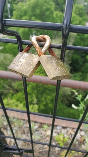 Love locks have made their appearance on St. Thomas Elevated Park, which is considering a love lock archway to accommodate them.Contributed photo