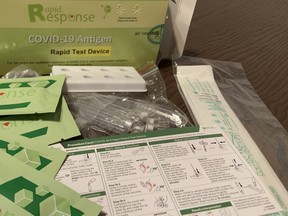 Ontario officials are considering expanding access to COVID-19 testing, including rapid testing. Rapid-test kits like the one above were distributed to Ontario students and school staff.