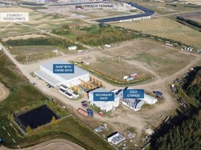 Located adjacent to a CN rail line in Alberta's Industrial Heartland, Fortune Minerals plans to buy a former steel processing plant operated by JFSL Field Services and turn it into a cobalt refinery. Photo courtesy Fortune Minerals