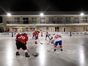 The seventh staging of the World’s Longest Hockey Game last year, showcasing the outdoor rink and accompanying facility which continues to be used for charitable causes. Ian Kucerak/Postmedia File