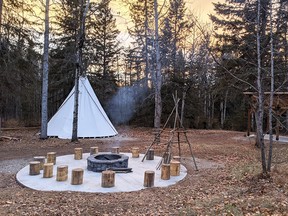 The new culture camp-outdoor classroom at Mother Earth Children's Charter School near Stony Plain. The new outdoor facility took about three months to complete and was officially opened in a special ceremony in December.