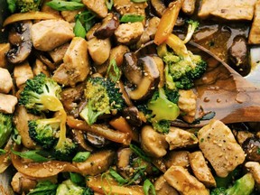 With a host of protein options on sale this week at Freson Bros, why not mix it up with a stir fry. While this recipe is for chicken, you could easily switch out the chicken broth and chicken for beef broth and beef to make a totally different, veggie packed meal the family would love. therecipecritic.com photo