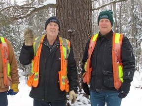Three of the ten recipients of the Forests Ontario Award. L-R: Brian Naylor, Al Stinson, Brian Batchelor. SUBMITTED