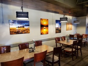 Some of the art currently on display at the Board ‘n’ Barrel Restaurant. These photographs were taken by Paul Lavoie. PHOTO BY SUPPLIED