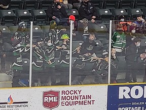 Some young Terriers fans were throwing jeers at the Steelers' goalie all night long Saturday. (Aaron Wilgosh/Postmedia)