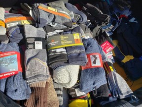 Winter boots, mitts and thermal socks fill the trunk of Soles for Souls lead organizer Rebecca Riesen's car.
Submitted Photo