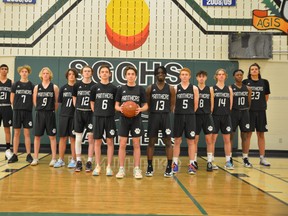 With a young roster, the Spruce Grove Composite High School Panthers senior boys basketball team is focusing on development this season. Photo supplied by SGCHS.