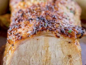 Looking for a meal that seems fancy but will please the whole family? Freson Bros will have boneless pork loin end roast on sale starting Friday, and this recipe is an easy to use, ingredient light recipe. Dinner than Dessert photo