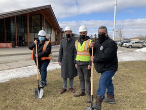 A ground-breaking ceremony was held Feb. 24 to mark the expansion of the Lloyd S. King Elementary School at Mississaugas of the Credit First Nation. TWITTER PHOTO