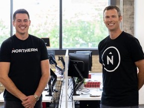 Michael DeLorenzi, president of Northern Commerce, left, and Andrew McClenaghan, chief executive Digital Echidna, merged after Northern bought Digital Echidna in 2020. (Supplied photo)