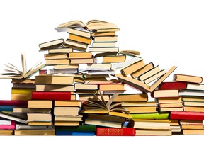 Pile of books, isolated on white