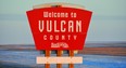 Vulcan County-welcome sign