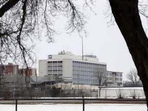 Belleville General Hospital, shown Monday, March 8, 2021 in Belleville, Ont. Luke Hendry/The Intelligencer/Postmedia Network
FOR PAGINATORS:
A total of four patient and four staff cases of COVID-19 were linked to two outbreaks in Belleville General Hospital's Quinte Wing, above in 2021. The hospital had eight COVID-positive inpatients as of Monday but by Friday had 23.