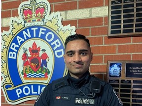 Brantford police Const. Adil Khalqi has been nominated for a Police Association of Ontario Hero Award in the community role model category.
