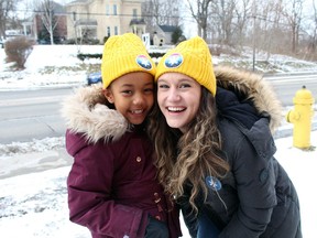 Katie Bosveld-Ellens and seven-year-old Hannah Borden were among the participants on Saturday in Brantford's Coldest Night of Year event, which raised about $10,000 for Why Not City Mission. Michelle Ruby