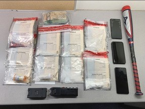 Brantford Police seized more than $36,000 in drugs and prohibited weapons following a traffic stop in Brantford on Sunday.