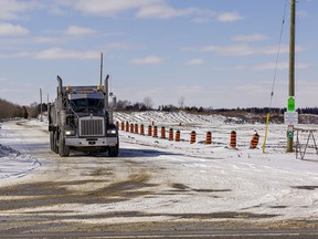Brant County councillors and residents are concerned about the increased amount of truck on Bishopsgate Road as efforts are underway to remediate a former gravel pit.