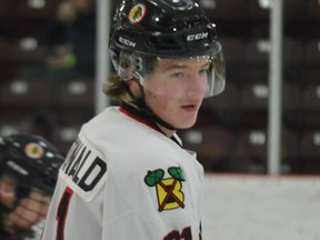 Jack McDonald scored twice and added an assist in Brockville's 7-3 win in Kemptville on Tuesday, March 15. File photo/The Recorder and Times