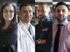Chatham-Kent Health Alliance has added four new doctors to its roster. From left are Dr. Samar Tabl, who has joined the anaesthesia department; Dr. Brent Herrit, who will work in the department of Critical Care; Dr. Arminan Cordies, who has joined as a general surgeon; and Dr. Asad Naeem, who has joined as a hospitalist. Handout