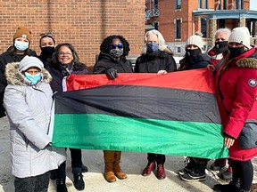 Members of the Chatham-Kent community attended a brief flag-raising ceremony at the Civic Centre Tuesday to celebrate the first day of Black History Month and to encourage support of educational events held throughout the month.
