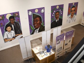 The Chatham-Kent Museum will be displaying an exhibition called Let Us March on till Victory is Won: The Struggle for Racial Equity in Chatham-Kent and Ontario until April 16. The portraits shown here were designed by Mariah Alexander. PHOTO Tom Morrison/Postmedia.