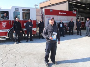 Chatham-Kent firefighter Tyler Harwood and his fellow firefighters will be resuming CHiRP Home Alarm Checks as soon as the current COVID-19 wave passes. PHOTO Ellwood Shreve/Chatham Daily News