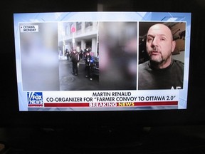 Martin Renaud, a farmer from North Glengarry, guesting Thursday night on the top-rated U.S. cable news program, Hannity, on the Fox News Channel.HandoutStandard-Freeholder/Postmedia Network