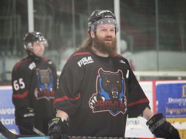 Former Cornwall River Kings fan favourite Chris Cloutier, in the Prowlers lineup on the weekend. Photo on Sunday, February 6, 2022, in Cornwall, Ontario. Todd Hambleton/Standard-Freeholder/Postmedia Network