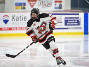 South Stormont's Wyatt Warner, the centreman in action with the Kemptville 73's U-18 AAA squad. Robert Lefebvre/Special to the Cornwall Standard-Freeholder/Postmedia Network