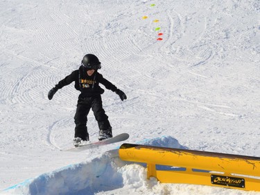 Ethan Pross during the Big Ben snowboarding competition on Saturday February 26, 2022 in Cornwall, Ont. Shawna O'Neill/Cornwall Standard-Freeholder/Postmedia Network