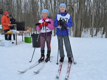 Sisters Jana (left) and Laila Nielson were excited to attend the first Skifest at the Summerstown Trails on Sunday February 27, 2022 in Summerstown, Ont. Shawna O'Neill/Cornwall Standard-Freeholder/Postmedia Network