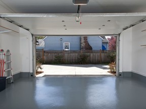 Interior of a clean garage in a house