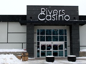 The exterior of the Rivers Casino, formerly the Boomtown Casino, in downtown Fort McMurray on Feb. 17, 2022. Laura Beamish/Fort McMurray Today/Postmedia Network