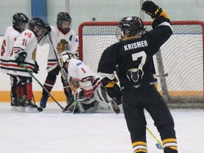 The Hanna Colts U13 team hosted Kneehill on Feb. 11, winning 12-3. They headed to Red Deer on Feb. 13, where they won 10-3.  The teams next home game will be on Feb. 19 at 11:30 a.m. when they play another Red Deer team. Misty Hart/Postmedia