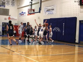 The Highwood High Mustangs junior girls’ basketball team hosted Strathmore High on Feb 1. Strathmore and lost 34-31.