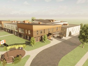Artist rendering of the Algonquin and Lakeshore Catholic District School Board's new Kingston West Catholic Elementary School, which will break ground this spring. Supplied Illustration