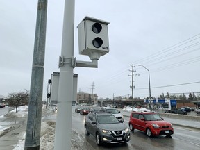 Kingston's new red light traffic cameras, like this one at the intersection of Princess Street and Bayridge Drive, go into operation on March 1 at seven locations across Kingston.