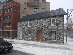 A view of the outside of the rebuilt Carnovsky Bakery building at Princess and Victoria streets in Kingston on Friday, Feb. 25, 2022. Ian MacAlpine/The Kingston Whig-Standard/Postmedia Network