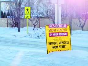 The City of Leduc implemented 24-hour snow removal to deal with a larger than normal volume this winter. (Dillon Giancola)