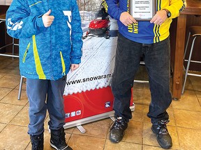 Photo supplied
Elliot Lake resident Leo Deveau was the top Snowarama fundraiser for the Espanola-North Shore area for the second time in recent years. He raised $4,348.10. The youngest participant, Kaleb Romaniuk, also raised a very impressive $603.60.
