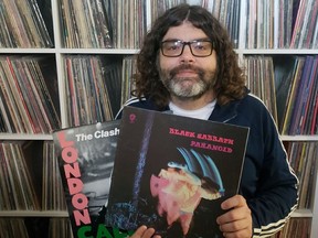 Paul Partington is hosting the 2022 Sarnia Record Show Feb. 19 at the Royal Canadian Legion branch in Sarnia. The Clash and Black Sabbath records pictured will be among those for sale at the show, he said. (Submitted)