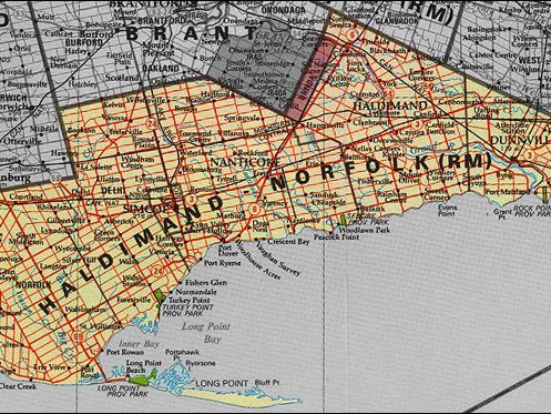 Are Haldimand and Norfolk on the road to re-marraige? Some think it's possible. Ontario Government Map