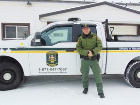 Denis Lefebvre has received a peace officer medal for three decades of exemplary service as a conservation officer. Suplied