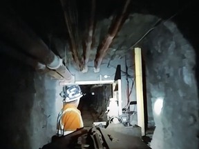 A view from inside a mine.
